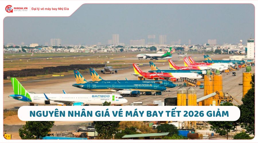 Nguyên nhân giá vé máy bay tết 2026 giảm sâu