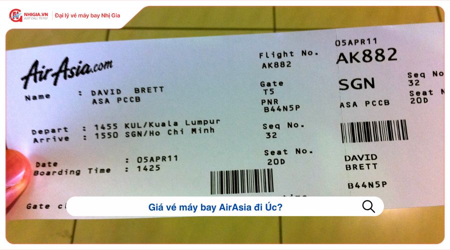 Giá vé máy bay AirAsia đi Úc?