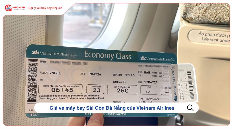 Giá vé máy bay Sài Gòn Đà Nẵng của Vietnam Airlines