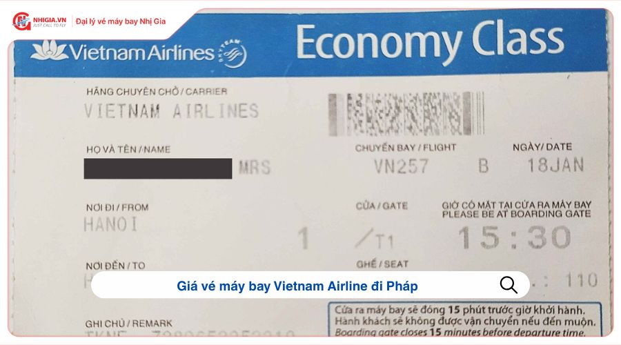 Giá vé máy bay Vietnam Airline đi Pháp