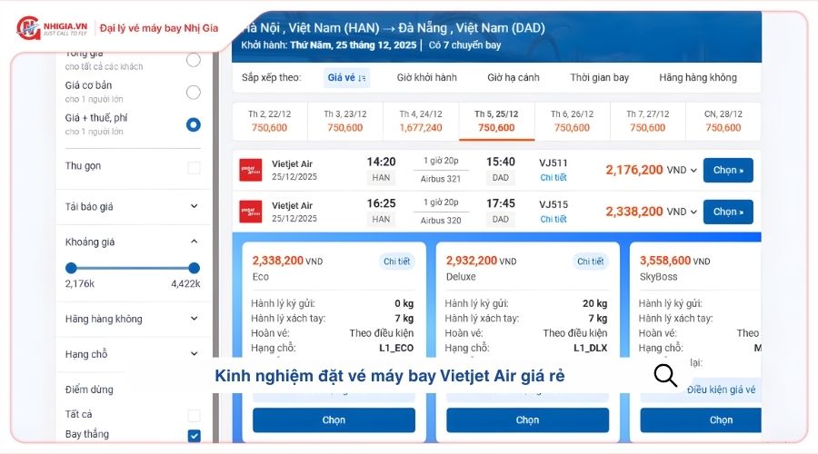 Kinh nghiệm đặt vé máy bay Vietjet Air giá rẻ