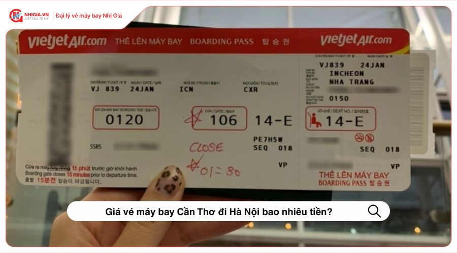 Giá vé máy bay Cần Thơ đi Hà Nội bao nhiêu tiền?