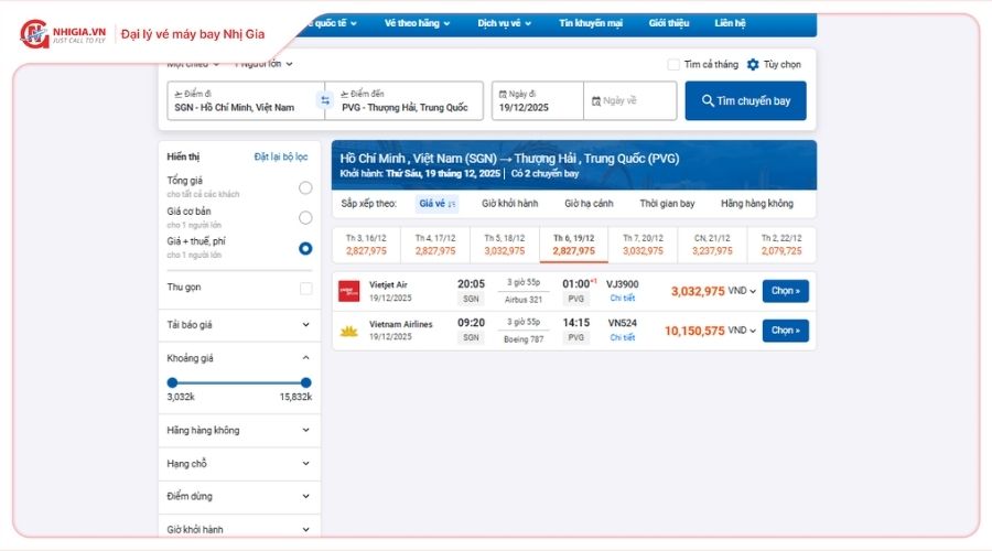 Vé máy bay TPHCM Trung Quốc giá bao nhiêu?