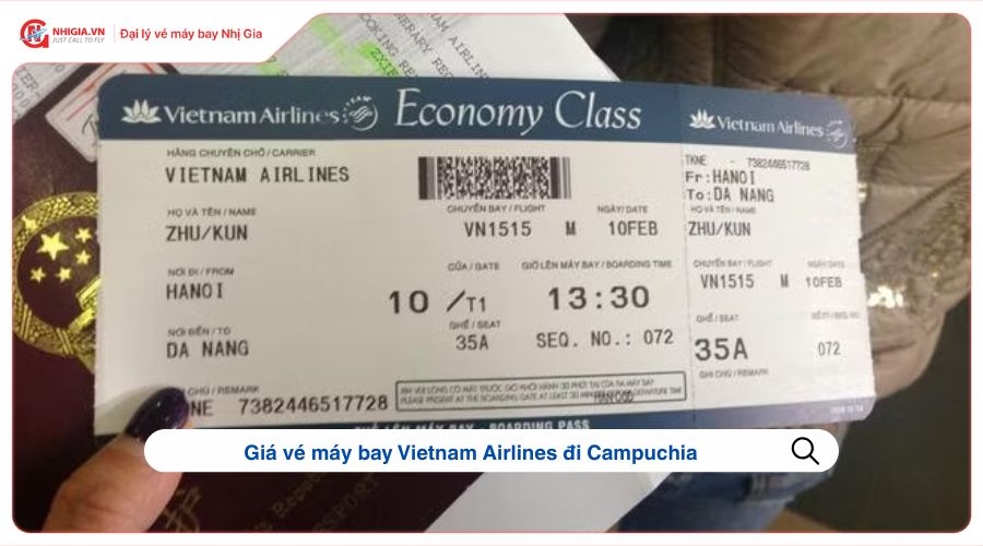 Giá vé máy bay Vietnam Airlines đi Campuchia