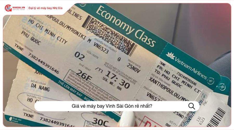 Giá vé máy bay Vinh Sài Gòn rẻ nhất?