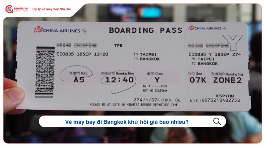 Vé máy bay đi Bangkok khứ hồi giá bao nhiêu?