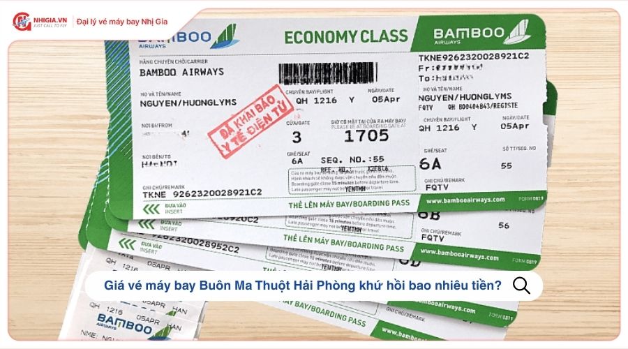Giá vé máy bay Buôn Ma Thuột Hải Phòng khứ hồi bao nhiêu tiền?