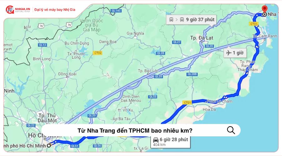 Từ Nha Trang đến TPHCM bao nhiêu km?