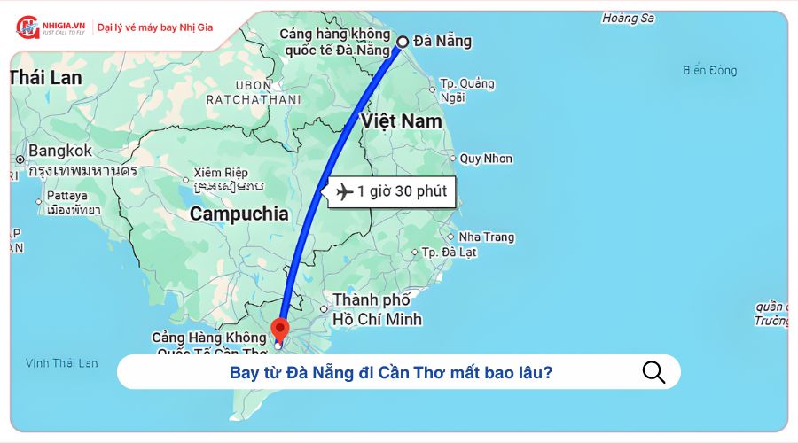 Bay từ Đà Nẵng đi Cần Thơ mất bao lâu?