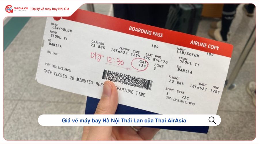 Giá vé máy bay Hà Nội Thái Lan của Thai AirAsia