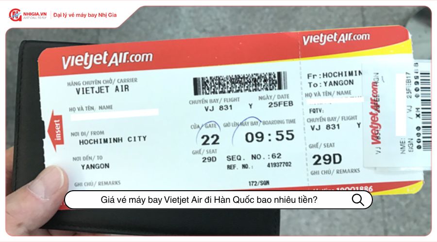 Giá vé máy bay Vietjet Air đi Hàn Quốc bao nhiêu tiền?