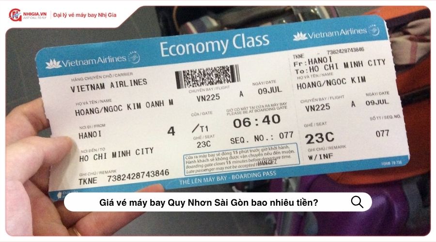Giá vé máy bay Quy Nhơn Sài Gòn bao nhiêu tiền?