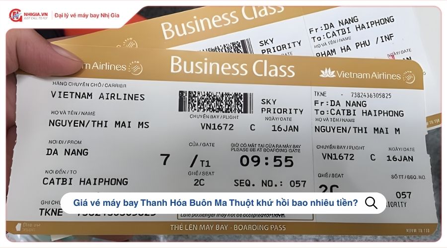 Giá vé máy bay Thanh Hóa Buôn Ma Thuột khứ hồi bao nhiêu tiền?