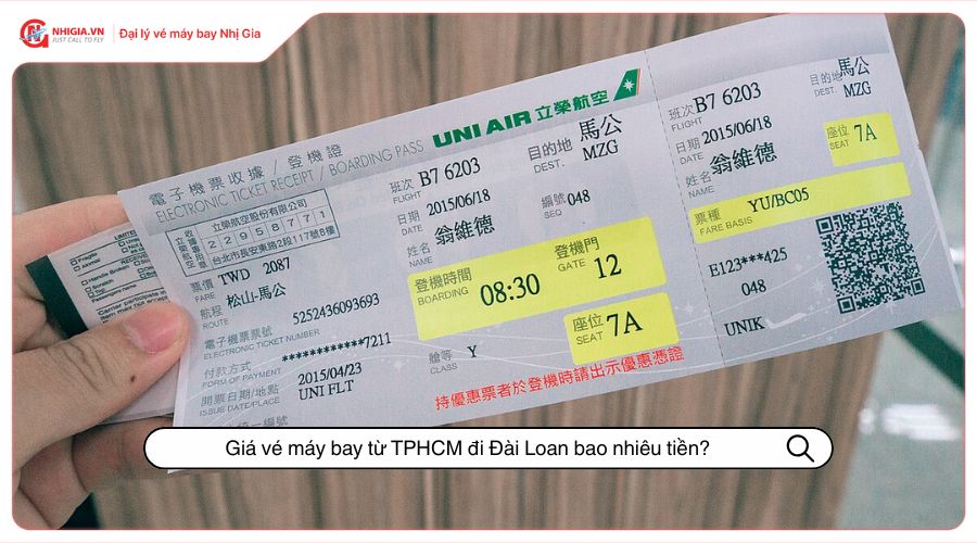 Giá vé máy bay từ TPHCM đi Đài Loan bao nhiêu tiền?