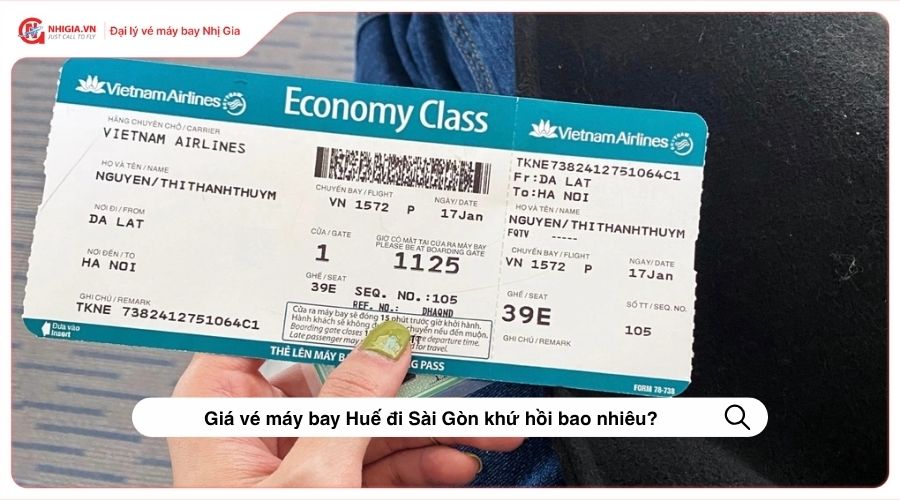 Giá vé máy bay Huế đi Sài Gòn khứ hồi bao nhiêu?