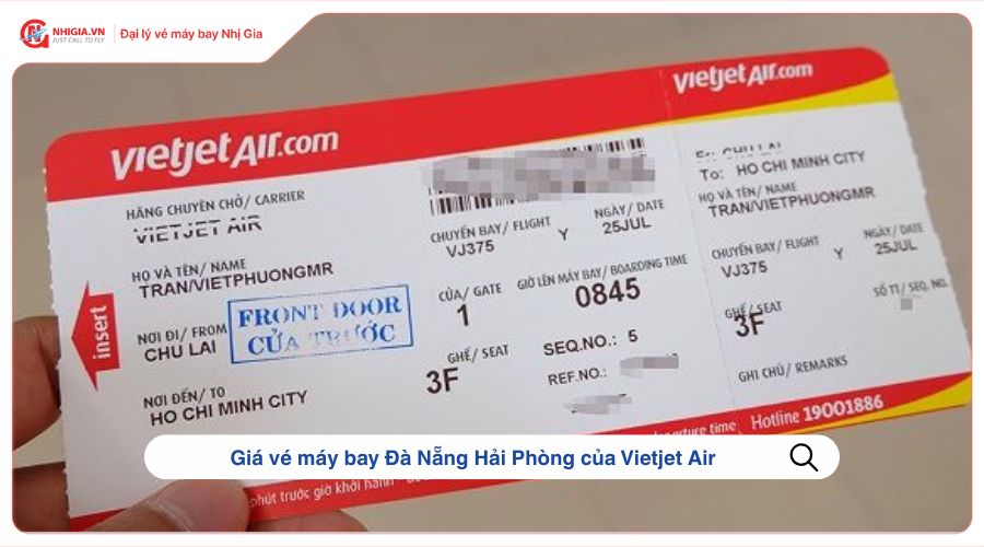 Giá vé máy bay Đà Nẵng Hải Phòng của Vietjet Air