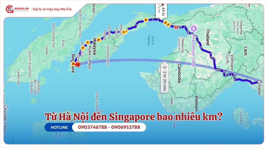 Từ Hà Nội đến Singapore bao nhiêu km?