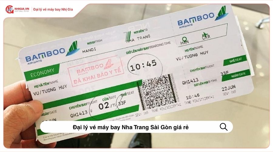 Đại lý vé máy bay Nha Trang Sài Gòn giá rẻ