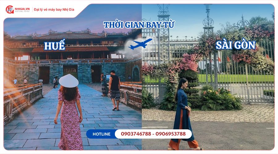 Thời gian bay từ Huế vào Sài Gòn mất bao lâu?