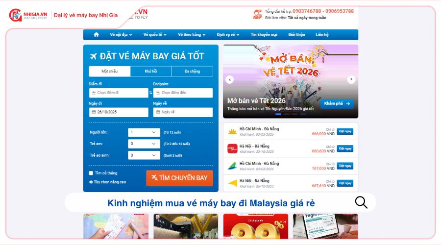 Kinh nghiệm mua vé máy bay đi Malaysia giá rẻ