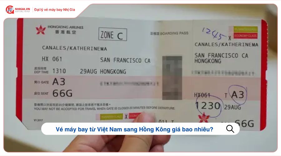 Vé máy bay từ Việt Nam sang Hồng Kông giá bao nhiêu?