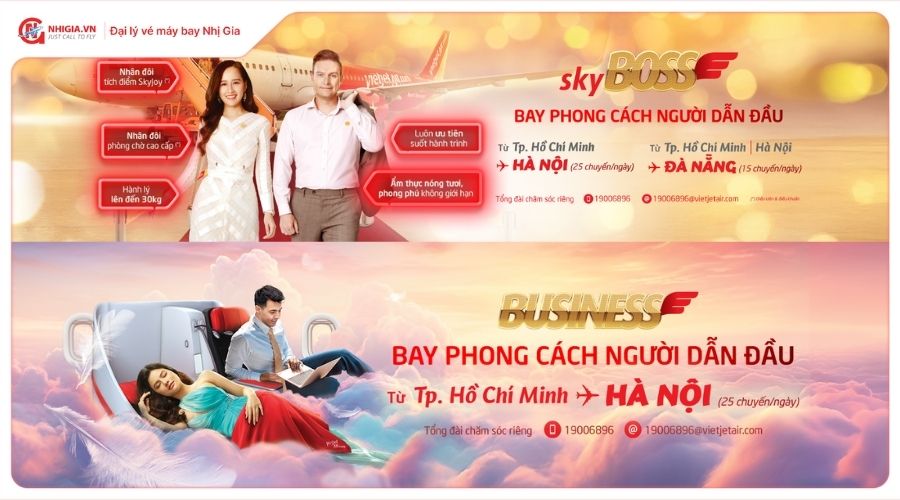 Khuyến mãi vé Vietjet Air hạng thương gia