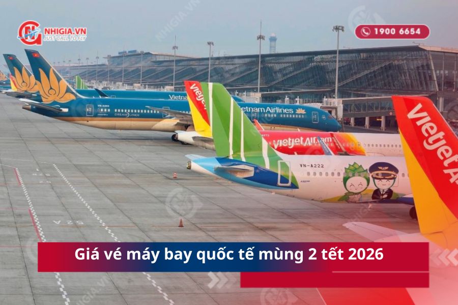 Giá vé máy bay quốc tế mùng 2 tết 2026