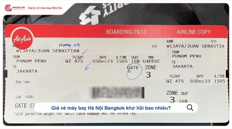 Giá vé máy bay Hà Nội Bangkok khứ hồi bao nhiêu?