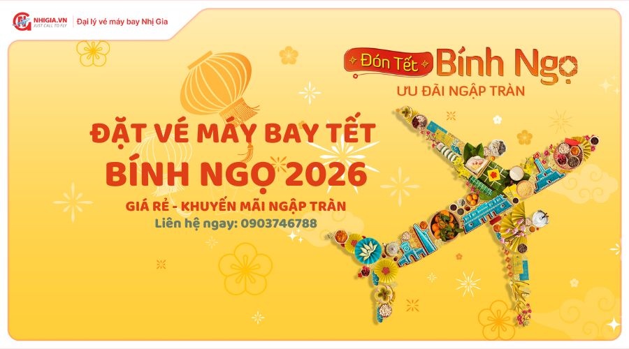 Đặt vé máy bay Tết Nguyên đán 2026 giá rẻ