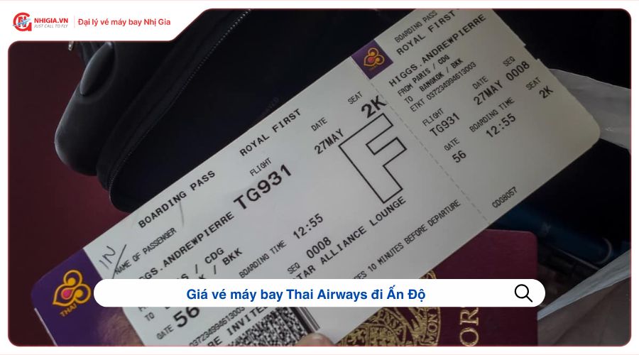 Giá vé máy bay Thai Airways đi Ấn Độ