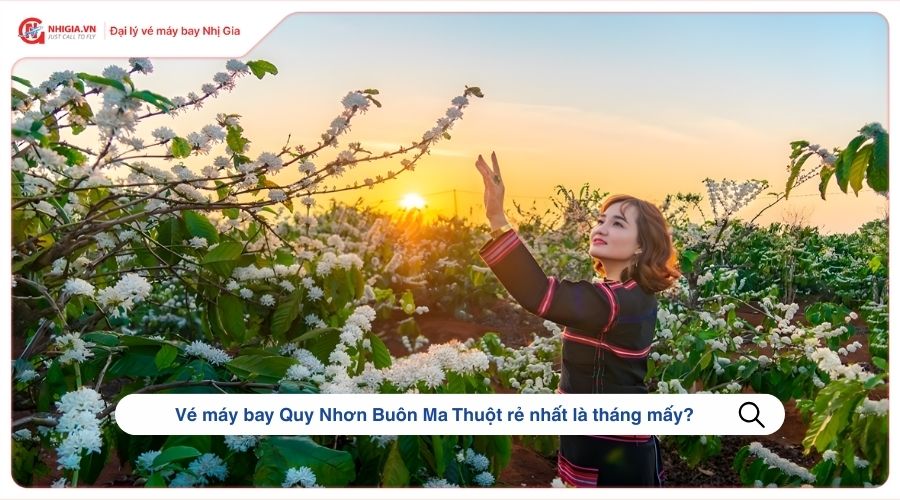 Vé máy bay Quy Nhơn Buôn Ma Thuột rẻ nhất là tháng mấy?