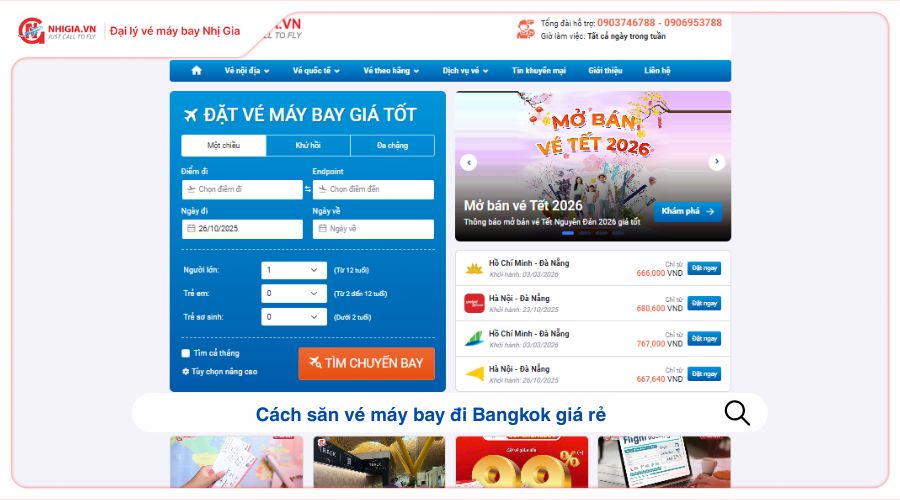 Cách săn vé máy bay đi Bangkok giá rẻ