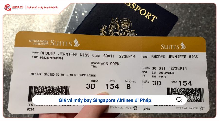 Giá vé máy bay Singapore Airlines đi Pháp
