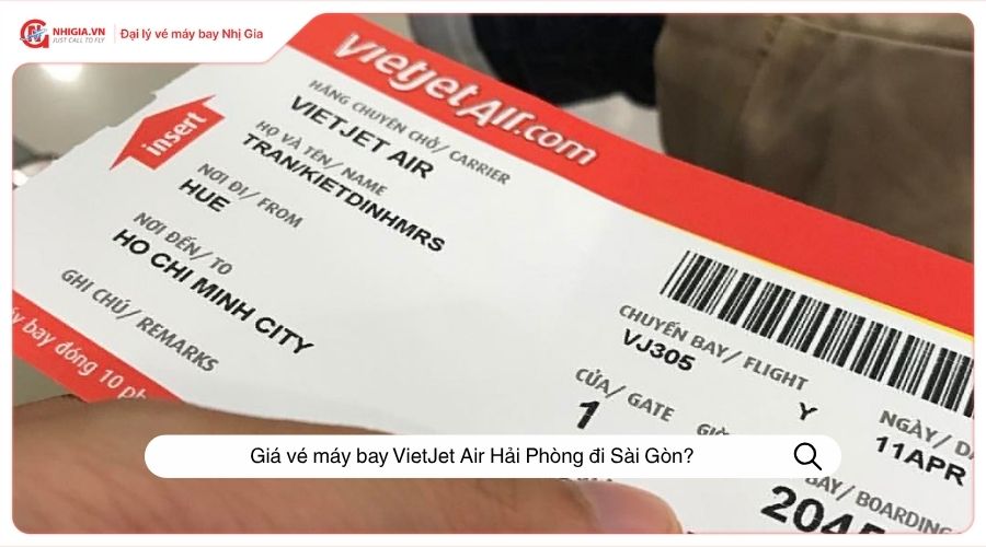 Giá vé máy bay VietJet Air Hải Phòng đi Sài Gòn?