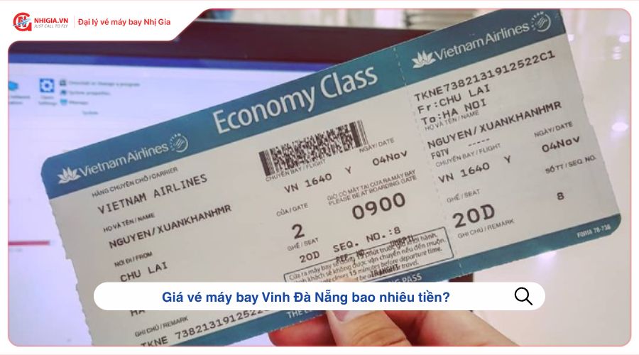 Giá vé máy bay Vinh Đà Nẵng bao nhiêu tiền?
