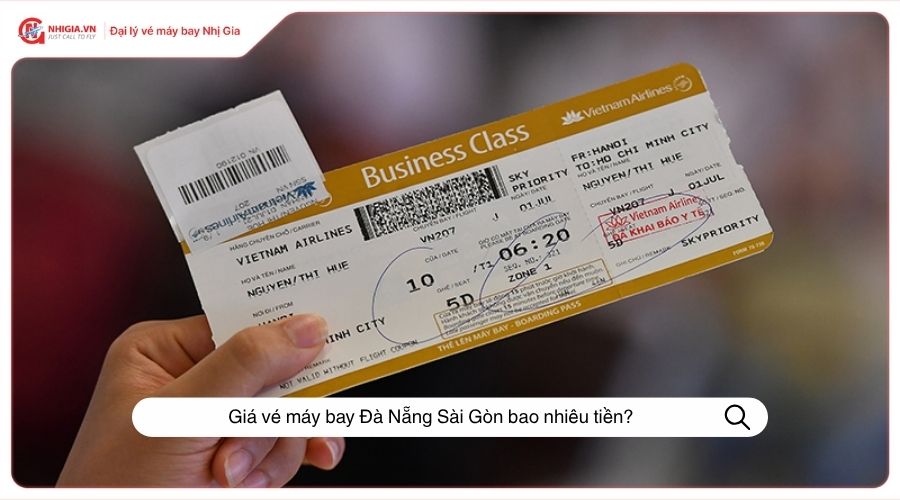 Giá vé máy bay Đà Nẵng Sài Gòn bao nhiêu tiền?