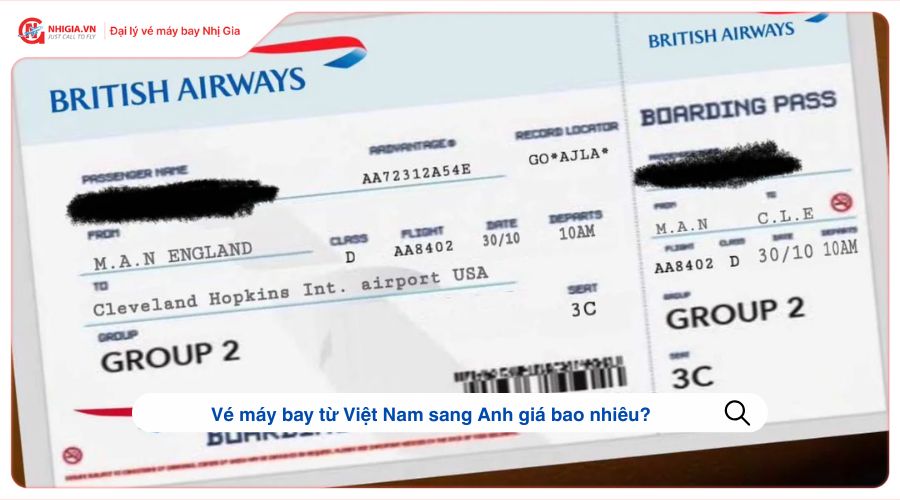 Vé máy bay từ Việt Nam sang Anh giá bao nhiêu?