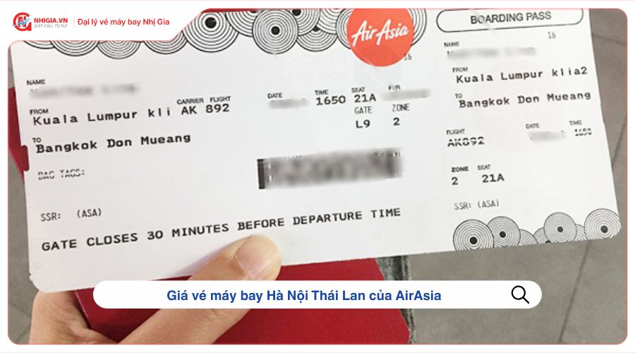 Giá vé máy bay Hà Nội Thái Lan của AirAsia