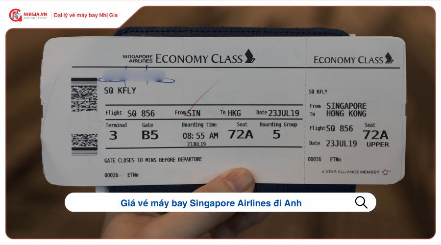 Giá vé máy bay Singapore Airlines đi Anh