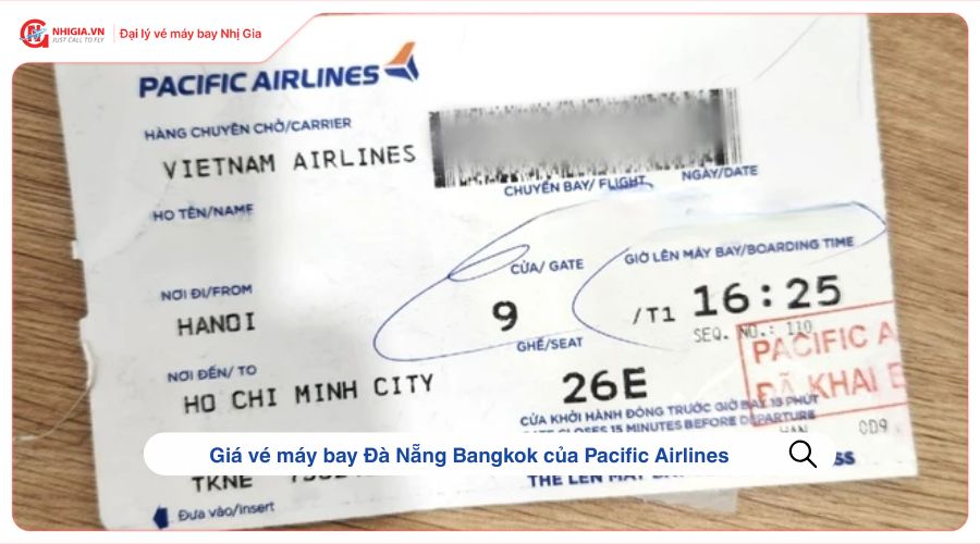 Giá vé máy bay Đà Nẵng Bangkok của Pacific Airlines