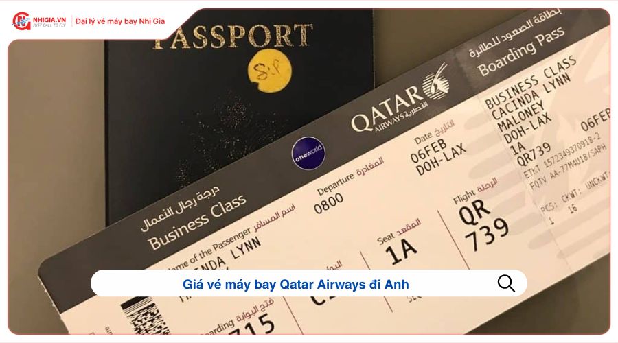 Giá vé máy bay Qatar Airways đi Anh