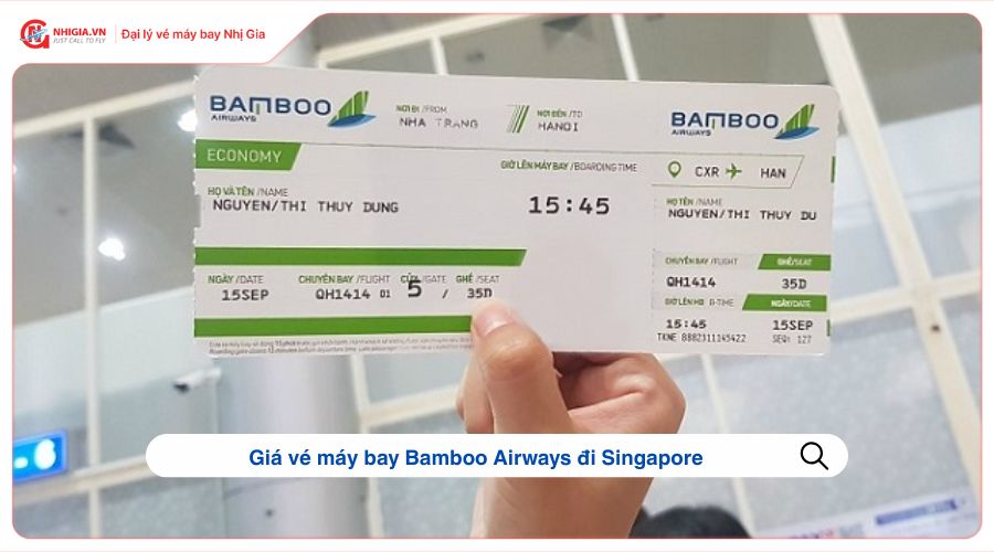 Giá vé máy bay Bamboo Airways đi Singapore