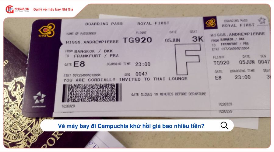 Vé máy bay đi Campuchia khứ hồi giá bao nhiêu tiền?
