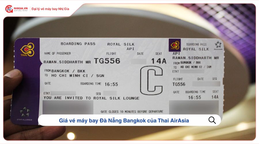 Giá vé máy bay Đà Nẵng Bangkok của Thai AirAsia