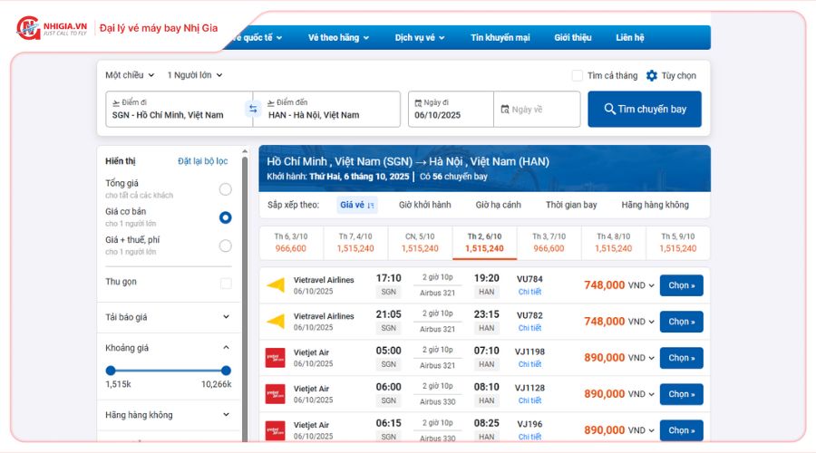 Giá vé máy bay đi Sài Gòn khứ hồi giá bao nhiêu?