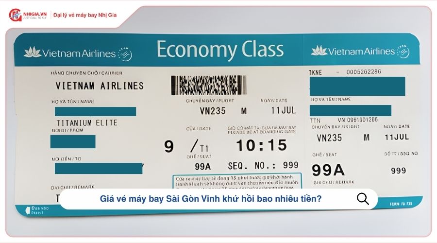 Giá vé máy bay Sài Gòn Vinh​ khứ hồi bao nhiêu tiền?
