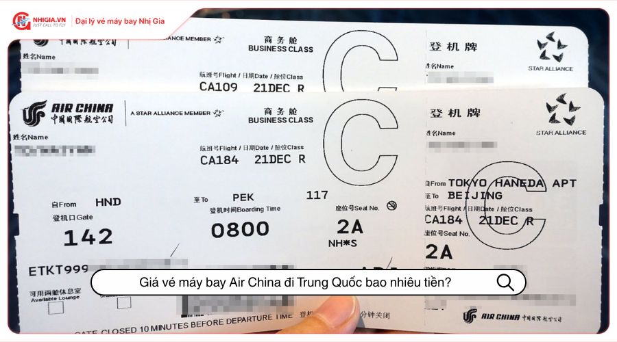 Giá vé máy bay Air China đi Trung Quốc bao nhiêu tiền?