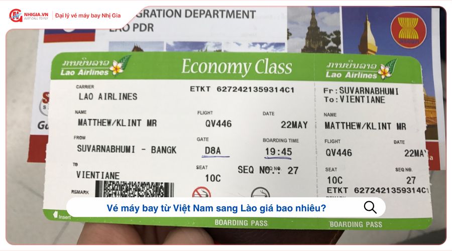 Vé máy bay từ Việt Nam sang Lào giá bao nhiêu?