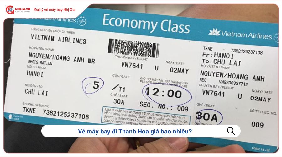 Vé máy bay đi Thanh Hóa giá bao nhiêu?