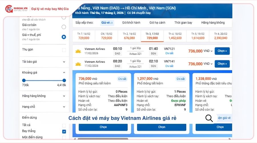 Cách đặt vé máy bay Vietnam Airlines giá rẻ